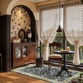 thumbnail image 2 of Toyoso 3'x5' Vintage Floral Area Rug, Midnight Navy & Rose Silicone Carpet, 0.25" Slim Machine Washable Indoor Mat, Low Pile Non-Slip Heritage Pattern Rug for Entryway, Laundry & Office, 2 of 9
