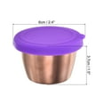 thumbnail image 2 of Uxcell 2pcs Salad Dressing Container, 2.4oz Kitchen  Containers Stainless Steel Containers, Purple, 2 of 6