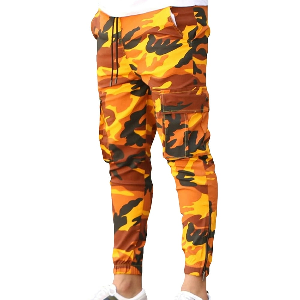 camo cargo jogger pants