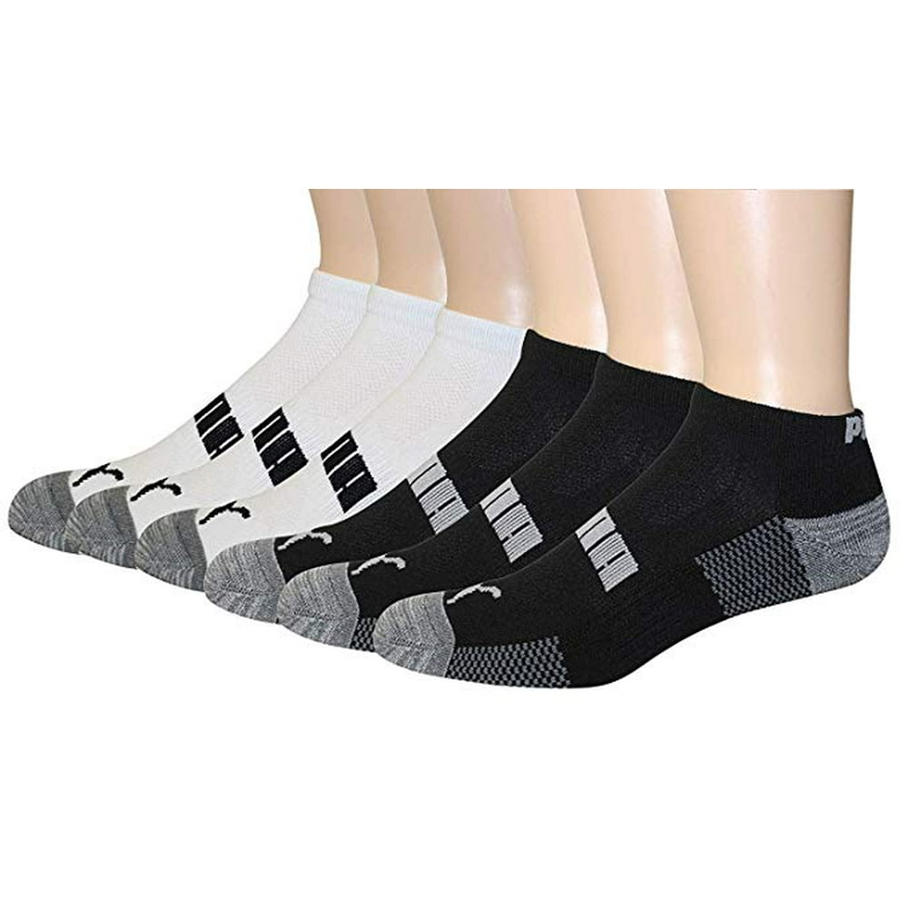 PUMA - Puma Men's 6-Pack Low-Cut Sport Socks, Black/White/Grey #107, Sock Size 10-13 - Walmart