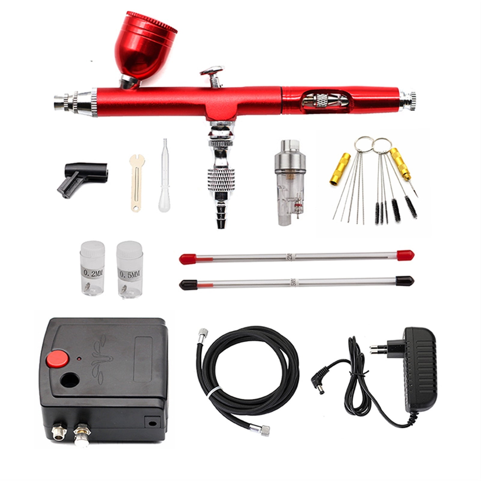 Mini Dual Action Airbrush Kit With Compressor Air Brush Spray Gun Pen For Paint Nails Modeller Cake Decorating