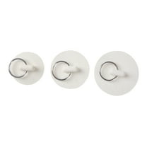 Mainstays 3 Piece Rubber Sink Stoppers with Rings for 1", 1.25", and 1.5" Bathroom Drains