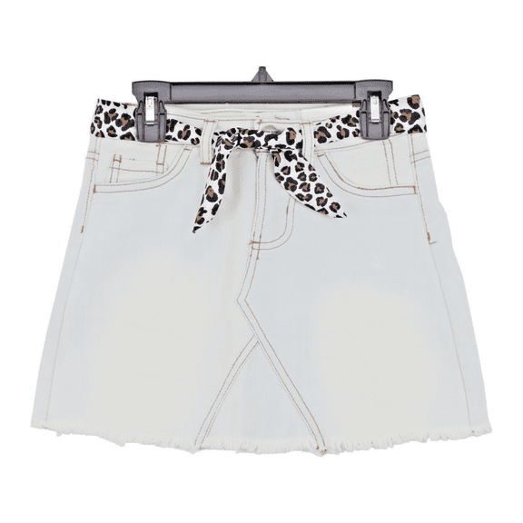 Tractr Girls Weathered Denim Skort, Light Wash, size 10