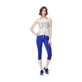 thumbnail image 3 of Aeropostale Womens Foil Print Crop Casual Leggings, Azul, Mediano, 3 of 3