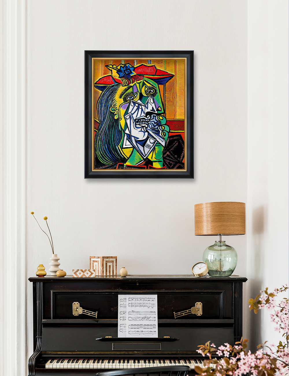 DECORARTS The Weeping Woman by Pablo Picasso, Giclee Print on Acid Free  Canvas with Matching Solid Wood Frame, Framed Artwork for Wall Decor. Total  Framed Size: W 23.25