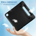 thumbnail image 6 of Allytechgroup Kids Case for Apple iPad Air 11 Inch 2025/2024/ iPad Pro 11" 2024, Silicone EVA Lightweight Handle Design Stand Pencil Holder Case for Kids Girls Boys, Black, 6 of 7