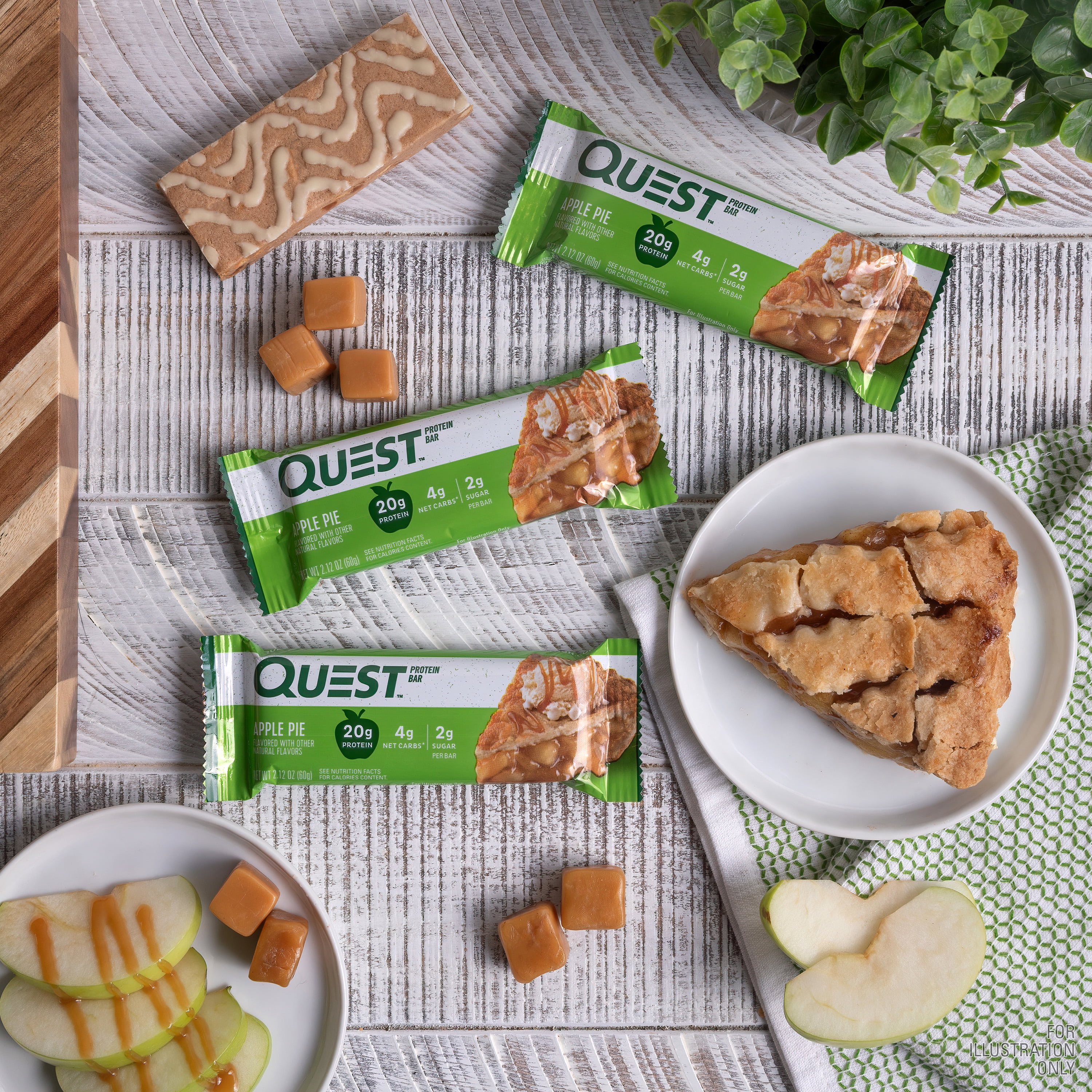 Quest Protein Bar, Apple Pie Flavored, 20g Protein , 4 Count