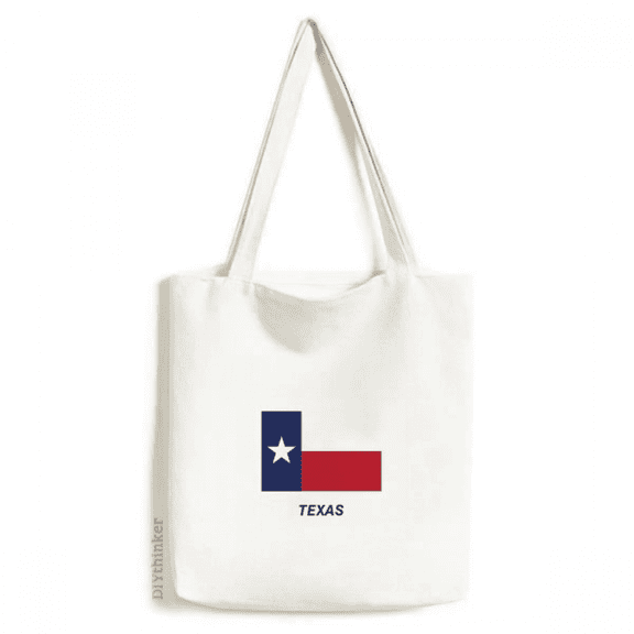 Texas Flag Contour Art Deco Fashion Tote Canvas Bag Shopping Satchel Casual Handbag