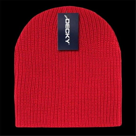 Decky 608-RED GI Cuffless Watch Caps, Red