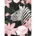 thumbnail image 4 of Diane Stimson 25x32 Black Modern Wood Framed Wall Art Titled - Floral Zebra, 4 of 6
