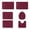 Red, variant on Qholemyo 6 Piece Whole Room Foam Bath Mat Set Non Slip Soft Toilet Rug Machine Washable Quick Dry