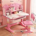 thumbnail image 2 of Yedigre Adjustable Kids Desk & Chair Set, 25.6"-27.95" Height Range, Ventilated Backrest & School Supply Organizer, Suitable for children aged 3-10, 2 of 12