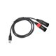 thumbnail image 5 of Cable auxiliar, cable amplificador, cable de audio, cable de audio estéreo, cable USB a 2 XLR 2m, 5 of 9