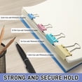 thumbnail image 4 of PLUHKN-180 Pack Colored Binder Clips Bulk, 4 Size Assortment Includes Large, Medium, Small, Mini Metal Clips (1.26\u201d, 1\u201d, 0.75\u201d, 0.6\u201d), Heavy-Duty Metal Paper Clamps for Office & S, 4 of 4