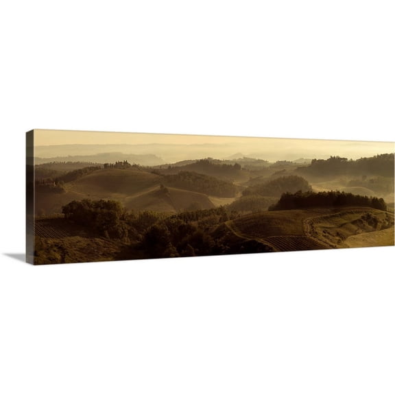 Great BIG Canvas | "Sunrise Over Tuscany" Canvas Wall Art - 60x20