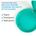 thumbnail image 4 of Maoerdental 2 Pack Orthodontic Retainer Case with Solid Color,Simple Aligner Case for Invisalign,Night Mouth Guard Case, Retainer Holder(Cyan), 4 of 5
