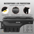 thumbnail image 3 of VEVOR Boîte de Rangement pour Lit de Camion, Étui Verrouillable avec Cadenas à Code, 6.6 Gal/25 L Boîte à Outils pour Roues en ABS, Étanche et Durable, Compatible avec Ford Super Duty 2017-2021, Côté Conducteur, 3 of 9