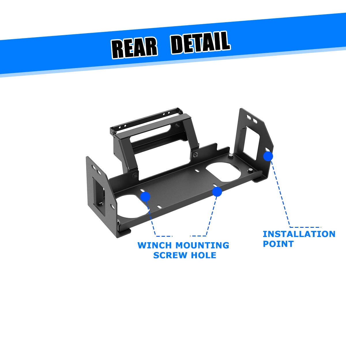 Heavy Duty Steel Winch Plate Fit for 2022 2023 2024 2025 GMC Sierra 1500,Black Powder Coated Front Bumper