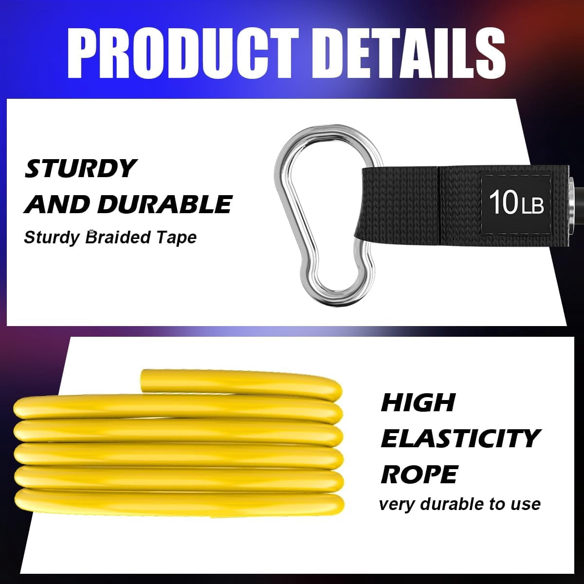 JJEAN-Resistance Bands, One Single Exercise Bands, Workout Bands Resistance Training for Home Workouts Fitness Pilates