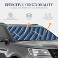 thumbnail image 3 of KLL Pixel Grid Windshield Sun Shade 2-Piece Foldable Car Front Window Sunshade for Most Sedans SUV Truck- Large, 3 of 5