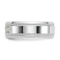 thumbnail image 2 of 14K White Gold Ring Band Men's Milgrain Diamond Lab Grown Round, 2 of 7