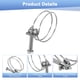 thumbnail image 2 of Uxcell 10-Pack Abrazadera de Manguera de Doble Alambre, Clips de Manguera de Acero Inoxidable de 40-45mm Ajustables para Manguera de Recolección de Polvo, 2 of 7