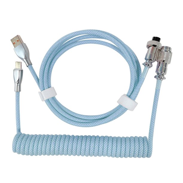 Tipo enrollado cable del Usb del teclado mecánico cable de la primavera del Usb del conector del aviador de C