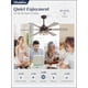 thumbnail image 4 of Ventilador de techo Fanbulous 48" 6 aspas con luz y control remoto, motor DC de 6 velocidades, 4 of 7