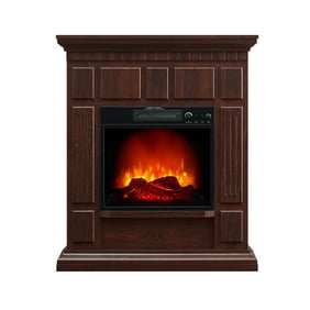 Bold Flame Indoor Electric Fireplace with 32 inch Mantle in Dark Cherry