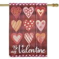 thumbnail image 3 of Northlight Be My Valentine Plaid and Heart Outdoor House Flag 28" x 40", 3 of 8