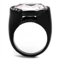 thumbnail image 3 of Luxe Jewelry Designs Women's Stainless Steel Ring with Light Amethyst Crystal - Size 8, 3 of 4