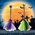 thumbnail image 1 of Cheers Halloween Witch Broom Portable Highly Detailed Plastic Theme Parties Broom Props for Home, 1 of 2