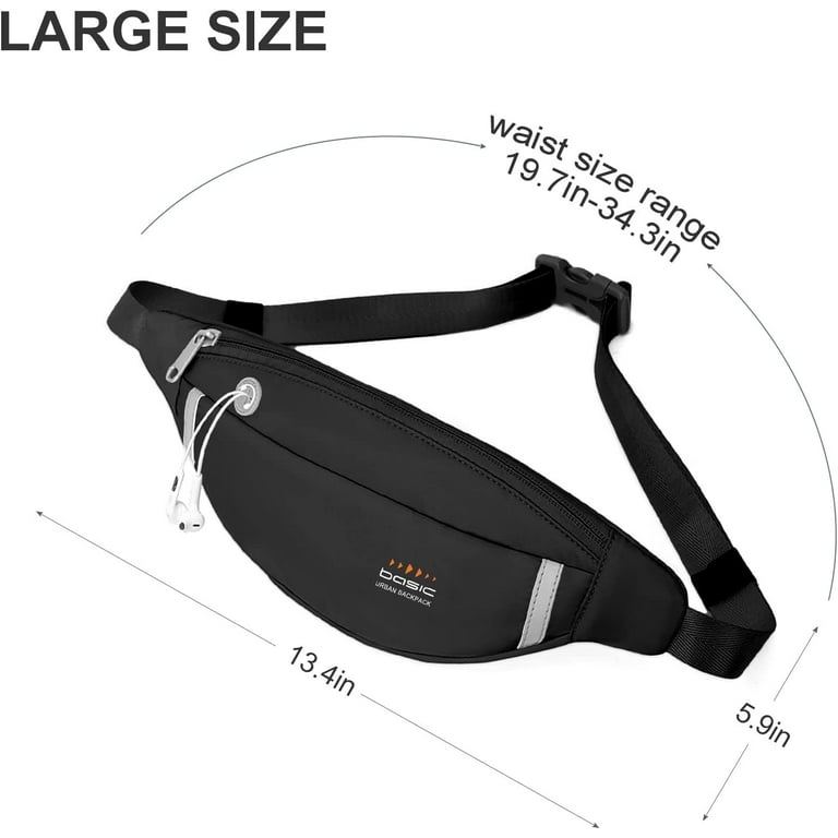 Plus Size Black Fanny Pack