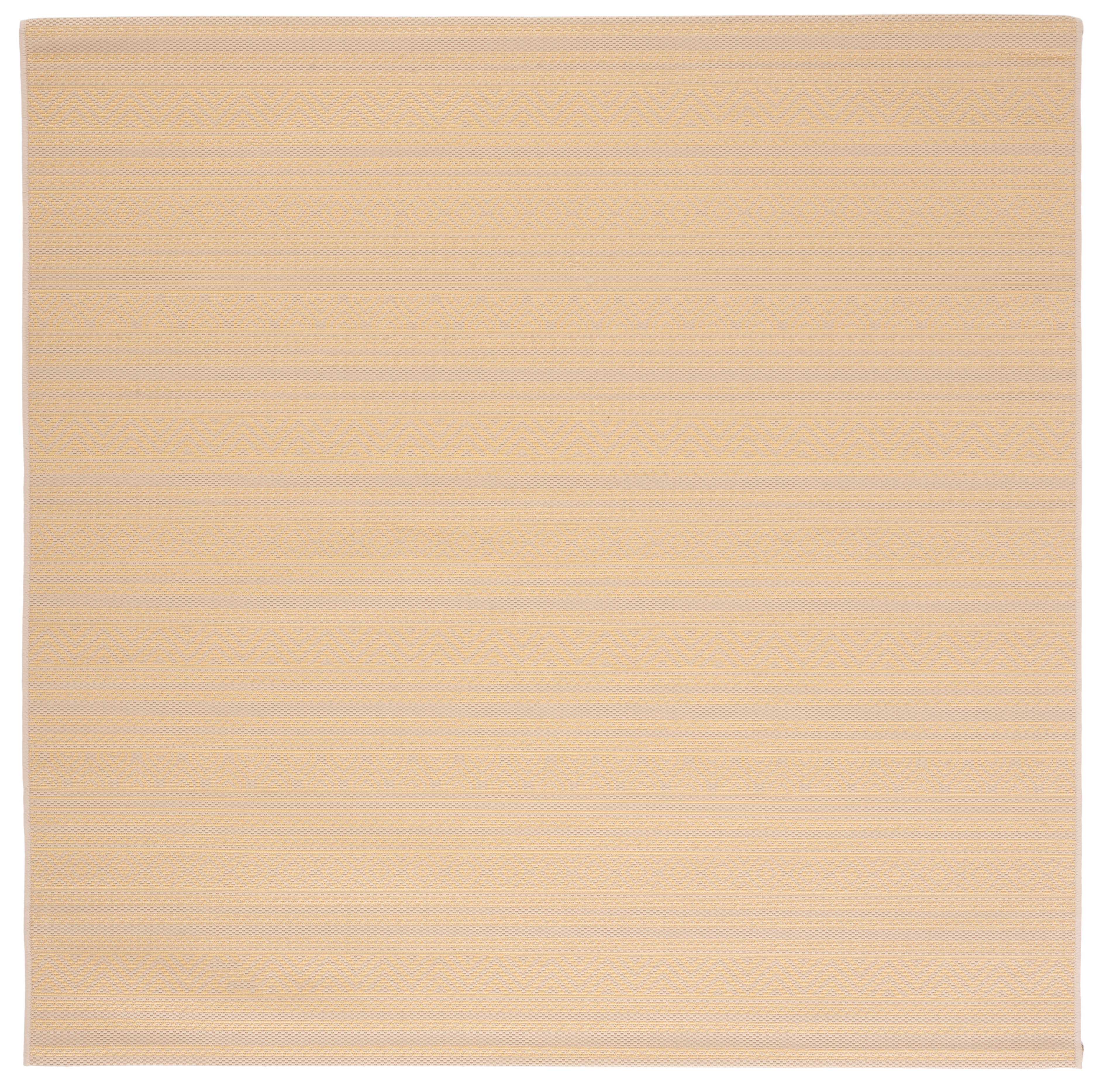 Safavieh Courtyard Seanna Striped Indoor/Outdoor Area Rug, Beige/Gold, 6'7" x 6'7" Square