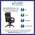 thumbnail image 4 of Flash Furniture High Back Black LeatherSoft Executive Ergonomic Office Chair with Synchro-Tilt Mechanism, Mahogany Wood Base and Arms, 4 of 12