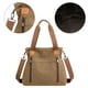 thumbnail image 3 of Bolso tote vintage de lona para mujer con múltiples bolsillos marrón, 3 of 5