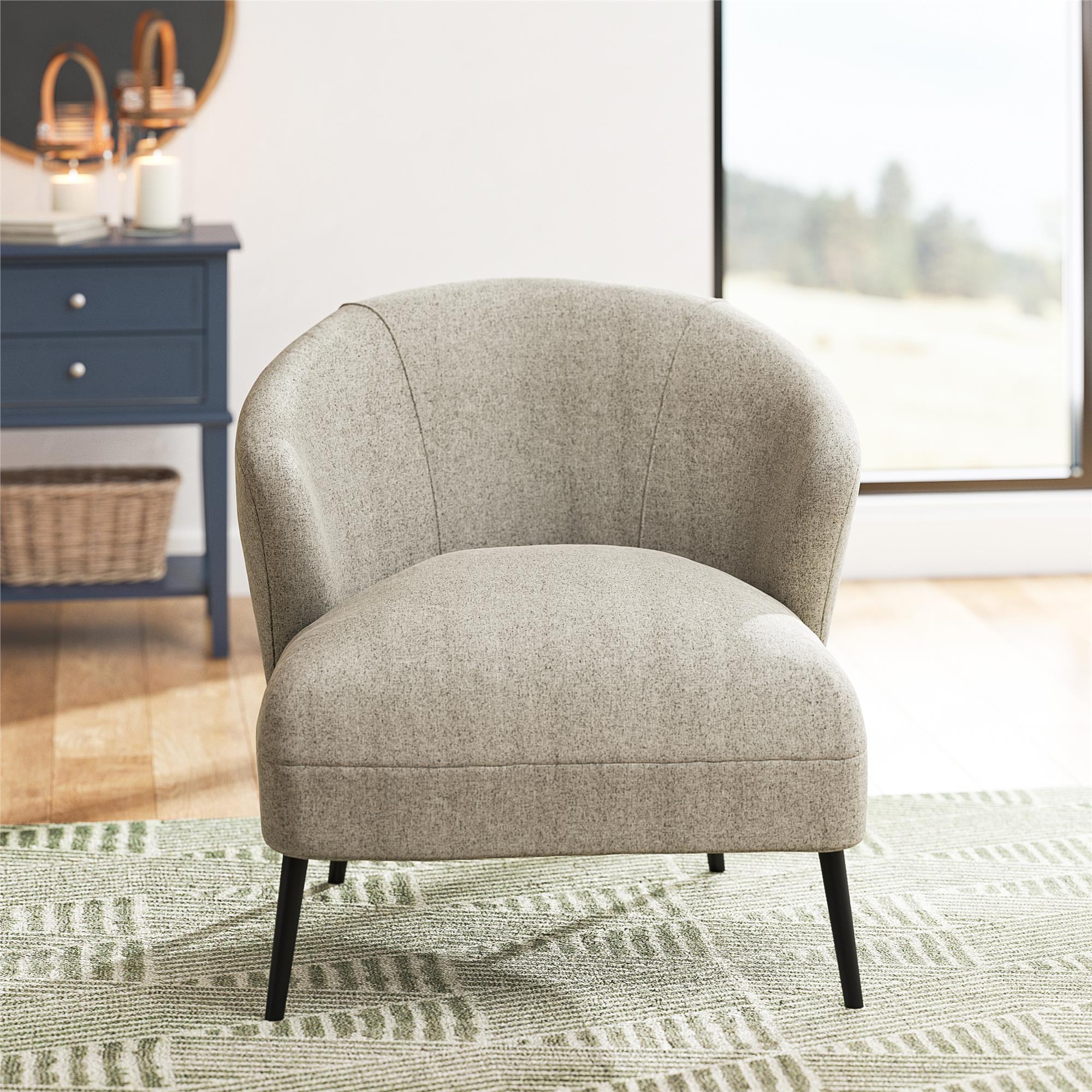 DHP Alice Upholstered Accent Chair, Tan Looped Yarn