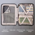 thumbnail image 3 of Ensemble de Bagages Rigides 5 Pièces : Valise Spinner 28", Bagage à main 20" et 3 Cubes de Rangement, 3 of 9
