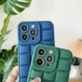thumbnail image 2 of Compatible with iPhone Case,Liquid Silicone Plaid Checkered Design Couple Matching Camera Lens Protection Soft Shockproof Cover Phone Caseproof Cover Phone Case (Blue,iPhone 14), 2 of 5
