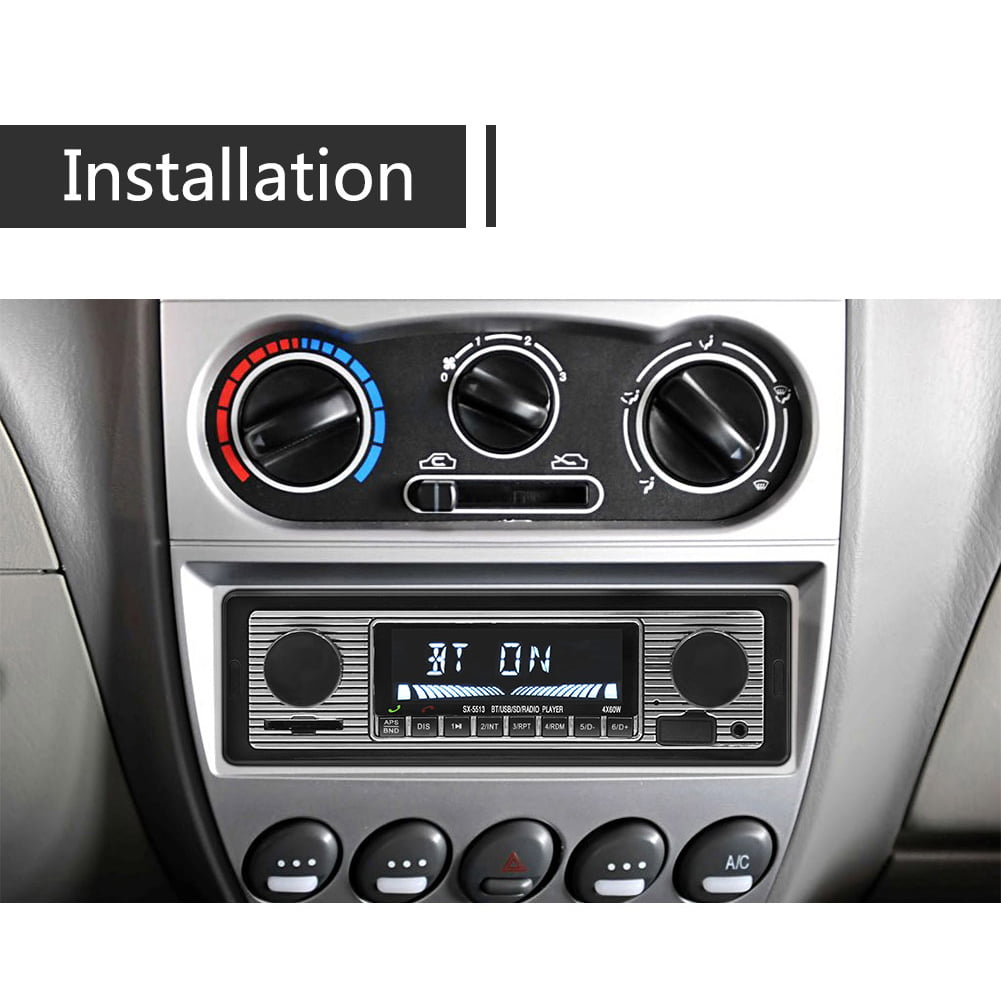 Car Classic FM retro radio Player Bluetooth Stereo MP3 USB AUX Audio+ Remote