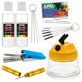Airbrush Cleaning Pot Kit Glass Airbrush Cleaner Tools Clean Paint Jar  Bottle Wash Tools 0.2/0.3/0.5mm Needle Nozzle Brush Set - AliExpress
