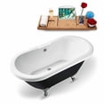 thumbnail image 2 of 59" Streamline N1120CH-CH Clawfoot Tub and Tray With External Drain, 2 of 8