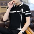 thumbnail image 2 of Camiseta polo vintage para hombre, ropa de calle de rayas negras, camisetas con cuello para hombre, venta al por mayor, tallas grandes, basura, Y2k, tallas grandes, XL, 2 of 5