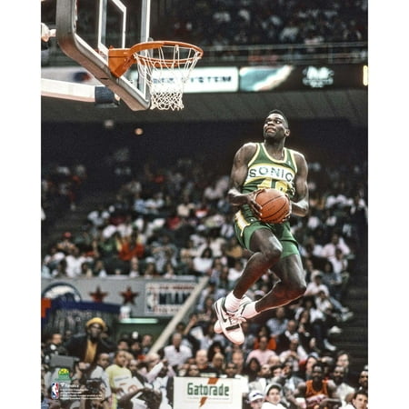 Shawn Kemp Seattle Supersonics NBA All-Star 1990 Slam Dunk Contest Sideways Dunk Photograph