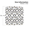 thumbnail image 2 of Lsque Lovely Penguin Pattern 4" Drink Coasters Set of 4, PVC Leather Absorbent Coasters, Table Coaster Set Decorative Coffee Cup Coasters Housewarming Gift -Square, 2 of 6