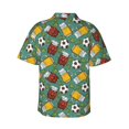 thumbnail image 3 of Daiia Beer And Soccer Hawaiian Shirt for Men Gentle Cotton Regular Short Sleeve Casual-Medium, 3 of 9