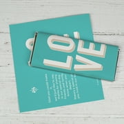 25ct Wedding Candy Bar Wrappers Favors for Guests (25 Count) Bridal Shower Favors Tiffany Blue