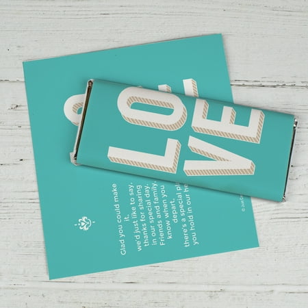 25ct Wedding Candy Bar Wrappers Favors for Guests (25 Count) Bridal Shower Favors Tiffany Blue