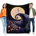 thumbnail image 5 of The Nightmare Before Christmas Flannel Blanket Bed sofa Throw Birthday Gift, 5 of 11
