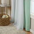 thumbnail image 3 of TOWN & COUNTRY LUXE Talia Double Layer Indoor Curtains, Sheer and Room Darkening Blackout, Grommet Top, Energy Efficient, 2-Pack Set, 52"x84", Aqua, 3 of 6